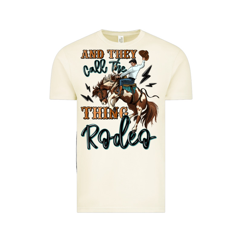 And They Call The Thing Rodeo Cowboy Vintage Tee by MaliasSmallBusiness | Teevron