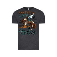 Vintage Black and they call the thing rodeo cowboy Vintage Tee - MaliasSmallBusiness