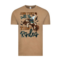 Vintage Coffee and they call the thing rodeo cowboy Vintage Tee - MaliasSmallBusiness