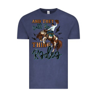Vintage Denim and they call the thing rodeo cowboy Vintage Tee - MaliasSmallBusiness