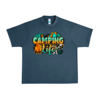 Midnight Navy camping life Urban Heavy Tee - NancyCooperArtShop