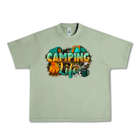 Oil Green camping life Urban Heavy Tee - NancyCooperArtShop