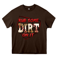 Chocolate Brown rub some dirt on it baseball Heavy Core Tee - Jasminsmagicworld