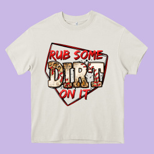 Rub Some Dirt On It Baseball Heavy Core Tee Designed By Jasminsmagicworld