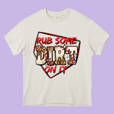 Rub Some Dirt On It Baseball Heavy Core Tee Designed By Jasminsmagicworld