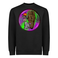 Black halloween round earrings 1 Heavyweight Sweatshirt - BundleAndBundleShop