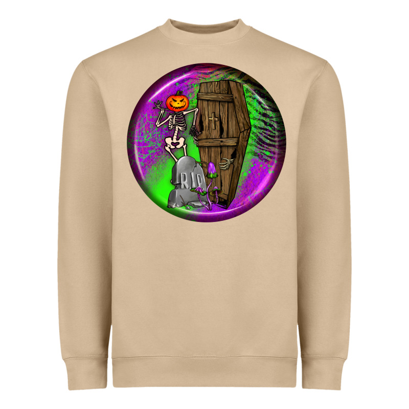 Halloween Round Earrings 1 Heavyweight Sweatshirt by BundleAndBundleShop | Teevron