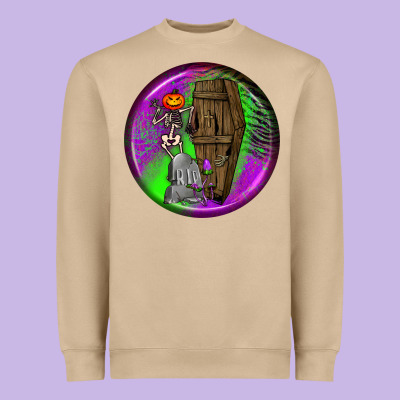 Halloween Round Earrings 1 Heavyweight Sweatshirt Designed By Bundleandbundleshop