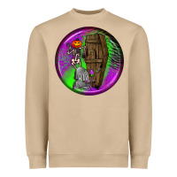 Mushroom halloween round earrings 1 Heavyweight Sweatshirt - BundleAndBundleShop