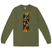 Army Green American football dad pen wrap Long Sleeve Tee - BundleAndBundleShop