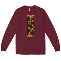 Burgundy American football dad pen wrap Long Sleeve Tee - BundleAndBundleShop