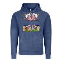 Vintage Denim easter costom name rabbit Vintage Hoodie - MaliasSmallBusiness