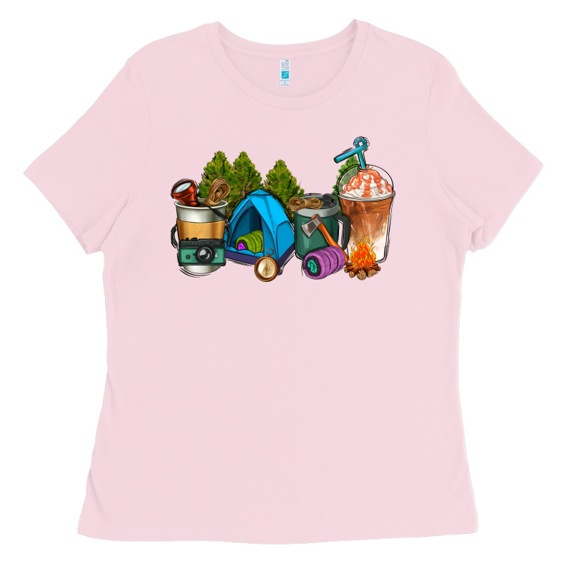 Camp Coffee Cups Ado Ladies Tee by AdoDesignShop | Teevron