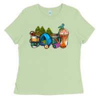 Matcha camp coffee cups ado Ladies Tee - AdoDesignShop
