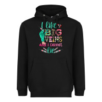 Black I like big veins and i cannot lie Heavyweight Hoodie - CowGirlArtShop