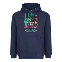 Navy I like big veins and i cannot lie Heavyweight Hoodie - CowGirlArtShop
