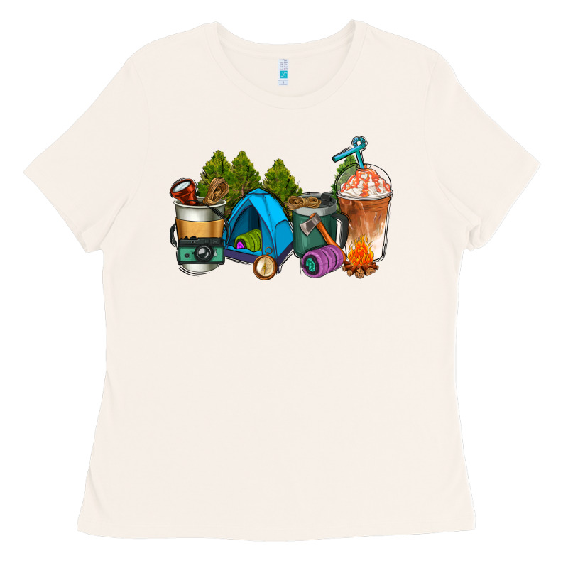 Camp Coffee Cups Ado Ladies Tee by AdoDesignShop | Teevron