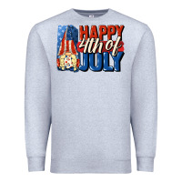 Heather Grey Happy 4th of july gnome Premium Sweatshirt - CowGirlArtShop