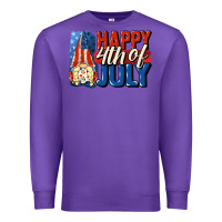 Purple Happy 4th of july gnome Premium Sweatshirt - CowGirlArtShop