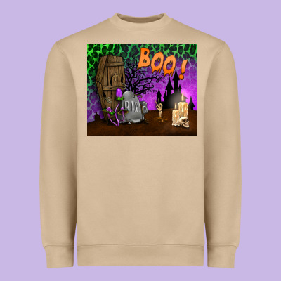 Boo Mousepad Heavyweight Sweatshirt Designed By Bundleandbundleshop