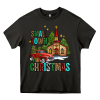 Asphalt small town christmas church western truck Heavy Core Tee - AdoDesignShop