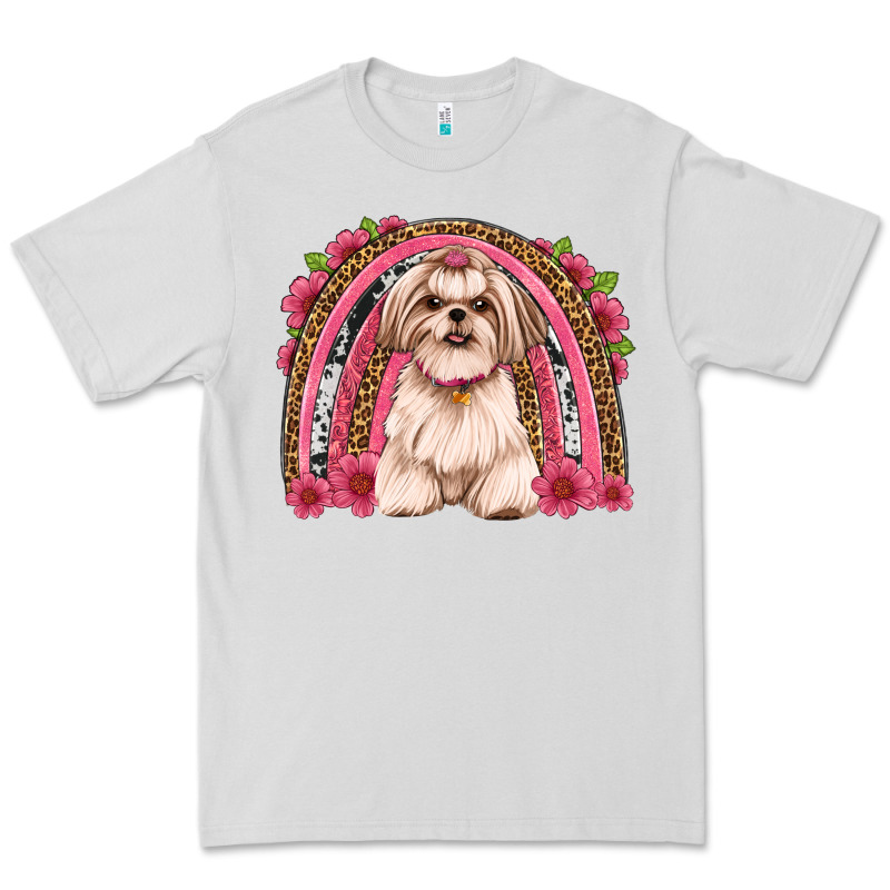 Shih Tzu Floral Rainbow Premium Tee by Artiststas | Teevron