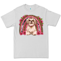 Dove Grey shih tzu floral rainbow Premium Tee - Artiststas