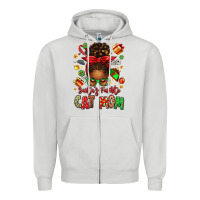 Dove Grey santas favorite cat mom Zipper Hoodie - texasbilliewilder