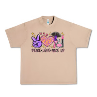 Burro peace love make up Urban Heavy Tee - MaliasSmallBusiness