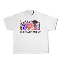 Lunar Rock peace love make up Urban Heavy Tee - MaliasSmallBusiness