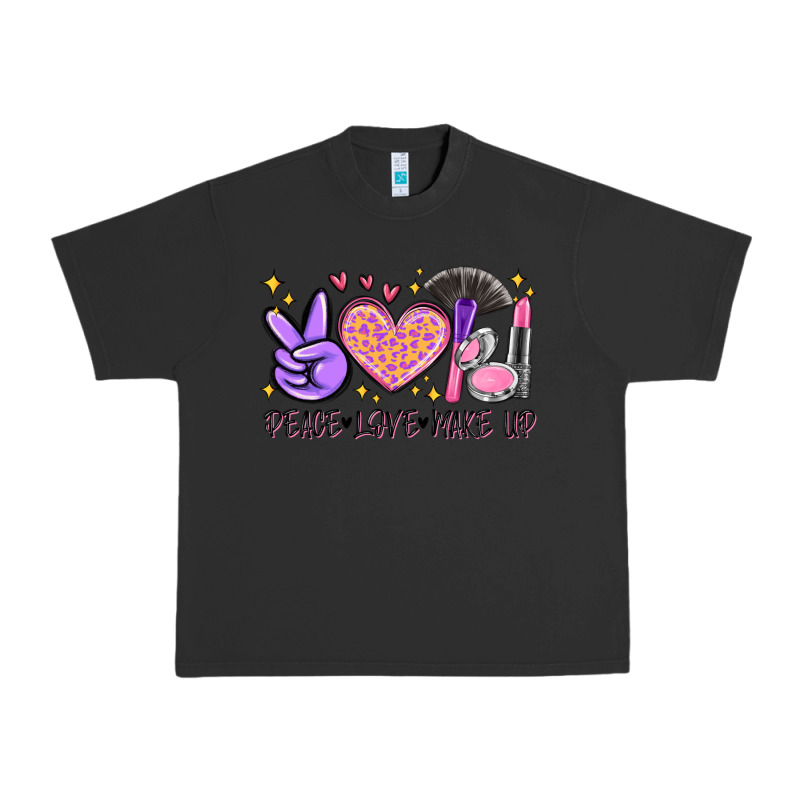 Peace Love Make Up Urban Heavy Tee by MaliasSmallBusiness | Teevron