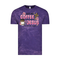 Cloud Purple give me coffee jesus Vintage Tee - MaliasSmallBusiness
