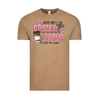 Vintage Coffee give me coffee jesus Vintage Tee - MaliasSmallBusiness