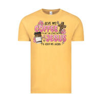 Vintage Mustard give me coffee jesus Vintage Tee - MaliasSmallBusiness