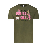 Vintage Olive give me coffee jesus Vintage Tee - MaliasSmallBusiness