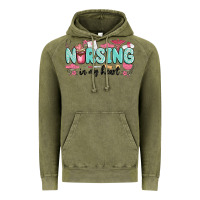Vintage Olive nursing in my heart Vintage Hoodie - MaliasSmallBusiness