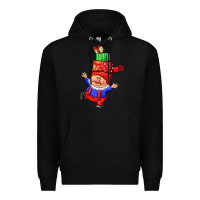 Black cute christmas gnome Premium Hoodie - CowGirlArtShop