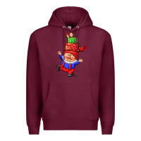 Burgundy cute christmas gnome Premium Hoodie - CowGirlArtShop