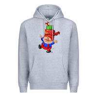 Heather Grey cute christmas gnome Premium Hoodie - CowGirlArtShop