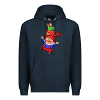 Navy cute christmas gnome Premium Hoodie - CowGirlArtShop