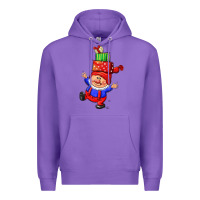 Purple cute christmas gnome Premium Hoodie - CowGirlArtShop