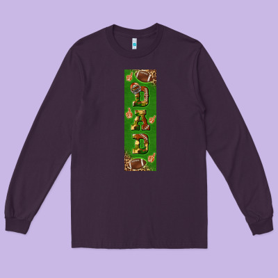 American Football Dad Pen Wrap Long Sleeve Tee Designed By Bundleandbundleshop