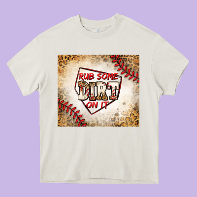 Rub Some Dirt On It Baseball Heavy Core Tee Designed By Jasminsmagicworld