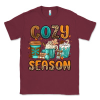 Burgundy cozy season winter coffee cups Classic Tee - MaliasSmallBusiness