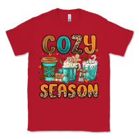 Red cozy season winter coffee cups Classic Tee - MaliasSmallBusiness