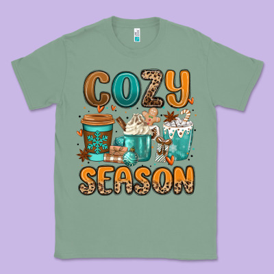 Cozy Season Winter Coffee Cups Classic Tee Designed By Maliassmallbusiness