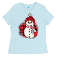 Christmas Snowman Ladies Tee | Teevron