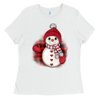 White christmas snowman Ladies Tee - JahusDesignShop