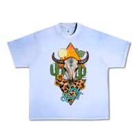 Grape Ice free spirit bull skull Urban Heavy Tee - MaliasSmallBusiness