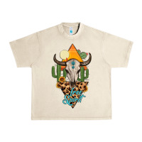 Sandshell free spirit bull skull Urban Heavy Tee - MaliasSmallBusiness